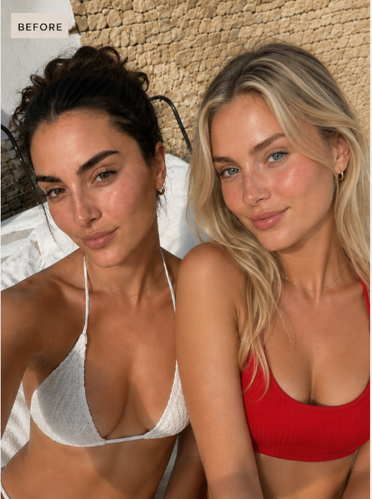 Before applying Bronzed